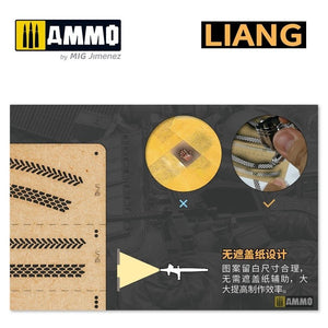 Liang 0010 Tire Tracks Effects Airbrush Stencils A – immagine 7
