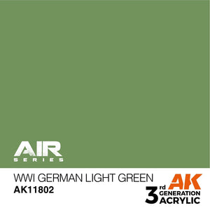 AK Interactive AK11802 WWI GERMAN LIGHT GREEN – AIR 17ml