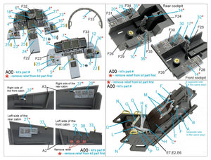 Quinta Studio QD32119 F-15E 3D-Printed &amp;amp; colored Interior on decal paper (Tamiya) 1/32 – image 2