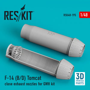 RESKIT RSU48-0195 F-14 (B,D) &amp;quot;TOMCAT&amp;quot; CLOSE EXHAUST NOZZLES FOR GWH KIT (3D PRINTED) 1/48 – zdjęcie 2