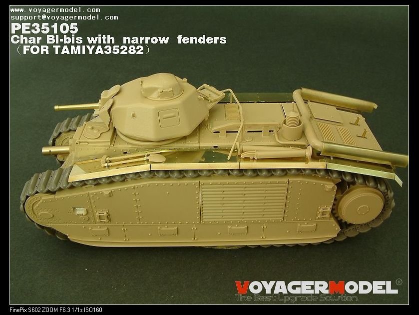 Voyager Model PE35105 WWII French Char BI-bis with narrow fenders (B ver include Gun barrel) for TAMIYA 35282 1/35 – zdjęcie 2