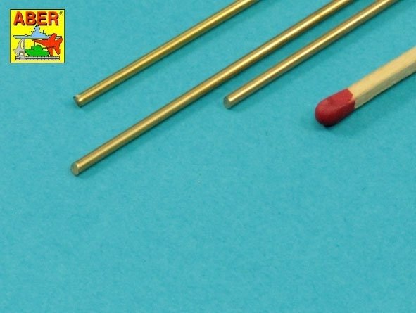 Tiges rondes en laiton Aber BR15 Ø 1,5 mm longueur 245 mm x 3 pièces. – image 2