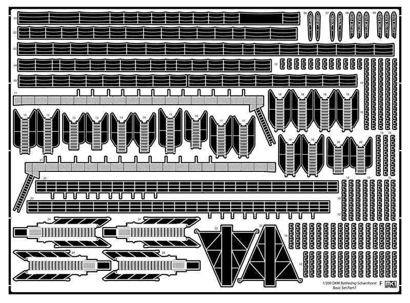 MK1 Design MD-20025 DKM Battleship SCHARNHORST VALUE PACK for Trumpeter 1/200 – image 16