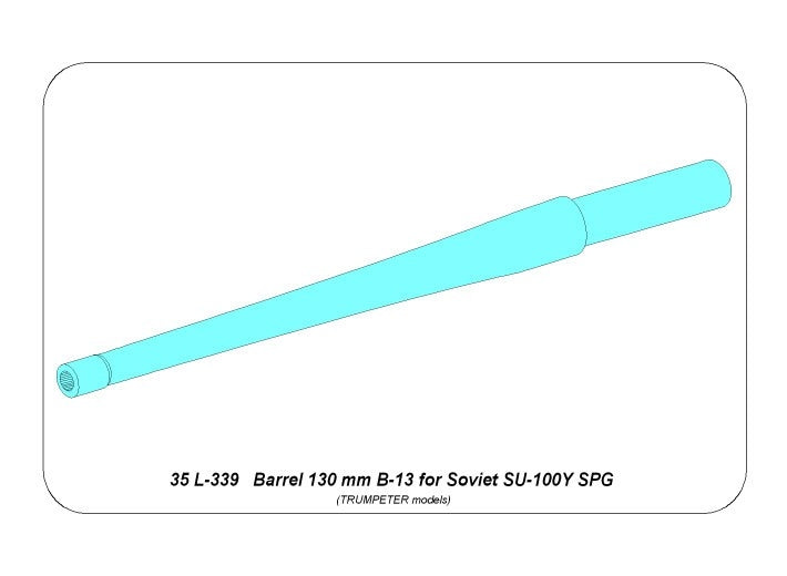Aber 35L-339 130mm B-13 barrel for SU-100Y SPG 1/35 – image 2
