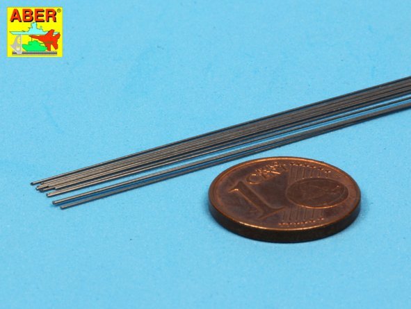 Aber SR03 Steel round rods 0,3mm length 250mm x12 pcs – zdjęcie 3