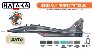 Hataka HTK-CS17 ORANGE LINE – Modern Polish Air Force paint set vol. 1 6x17ml – zdjęcie 2