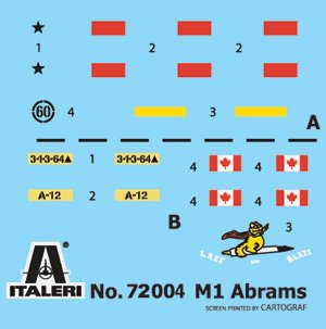 Italeri 72004 M1 Abrams - Complete Set For Modeling 1/72 – zdjęcie 3