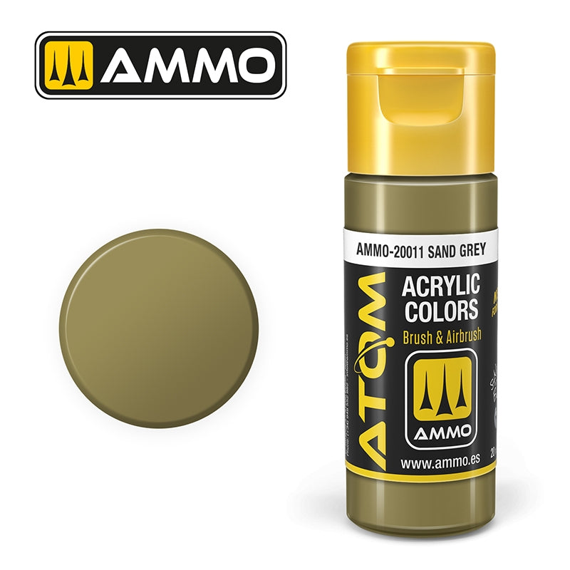 Munitions Mig Jimenez 20011 ATOM COLOR Gris sable 20 ml