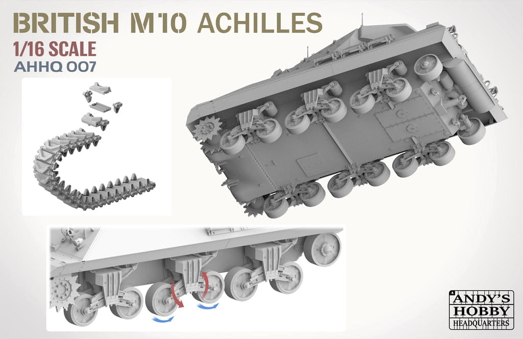 Andy&amp;#39;s Hobby Headquarters AHHQ-007 British M10 &amp;quot;Achilles&amp;quot; IIc Tank Destroyer 1/16 – zdjęcie 6