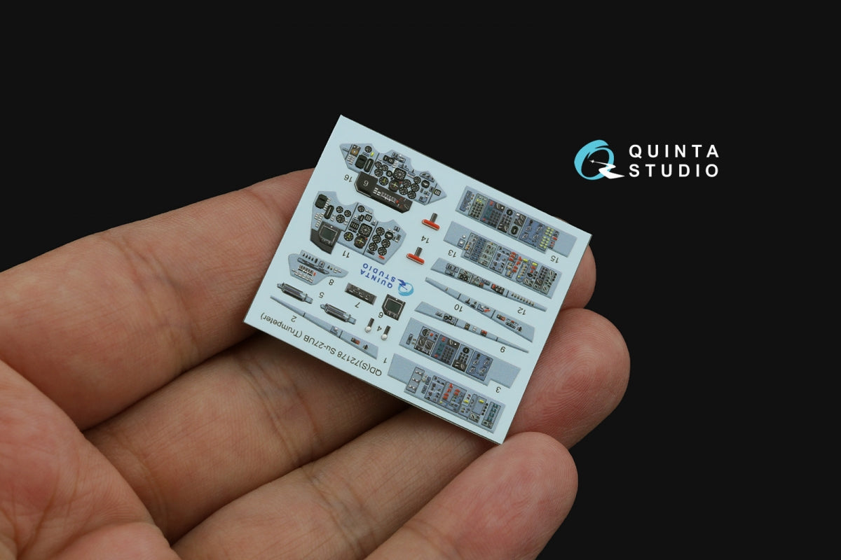Quinta Studio QD+72180 Su-33 3D-Printed &amp;amp; coloured Interior on decal paper (Trumpeter) (with 3D-printed resin part) 1/72 – zdjęcie 4