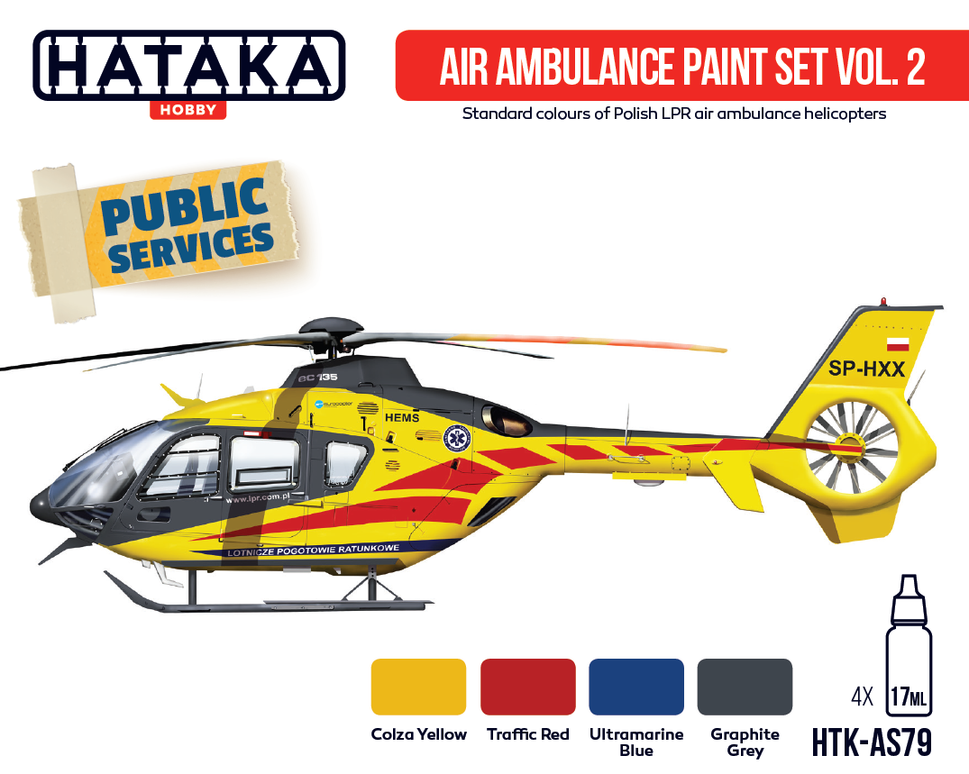 Hataka HTK-AS79 Air Ambulance (HEMS) paint set vol. 2 4x17ml – image 2