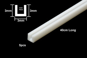 Tamiya 70202 kątownik plastikowy kształt U 3 mm - paczka