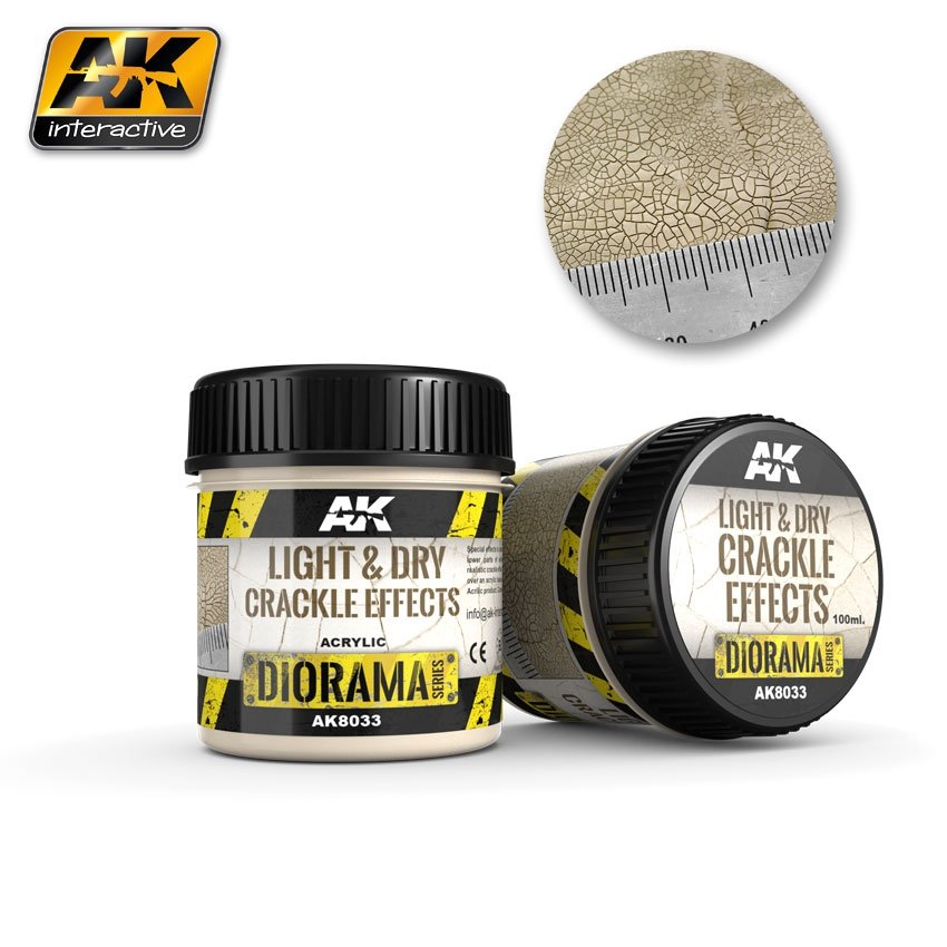 AK Interactive AK8033 Light & Dry Crackle Effects 100ML