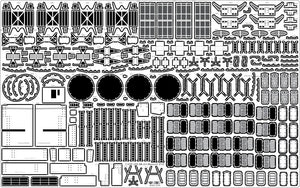 Pontos 23003F1 USS BB-63 Missouri 1945 Detail Up Set (20B Deck Blue stained wooden deck) 1/200 – image 15
