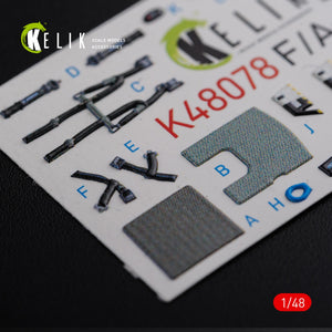 KELIK K48078 F/A-18F Super Hornet interior 3D decals for MENG kit 1/48 – zdjęcie 12