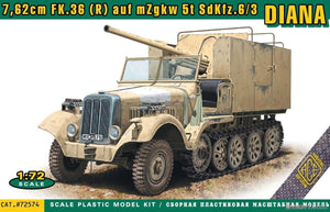 ACE 72574 7.62cm FK.36 (R) auf mZgkw 5t &amp;quot;Diana&amp;quot; Sd.Kfz. 6/3 1/72