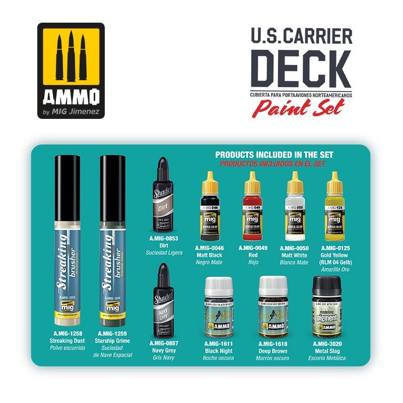 AMMO of Mig Jimenez 7457 U.S. Carrier Deck Paint Super Pack Set – zdjęcie 3