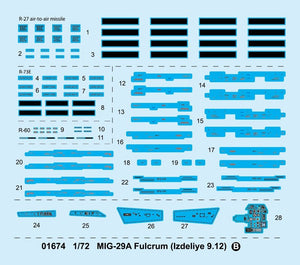 Trumpeter 01674 MIG-29A Fulcrum Izdeliye 9.12 – image 4