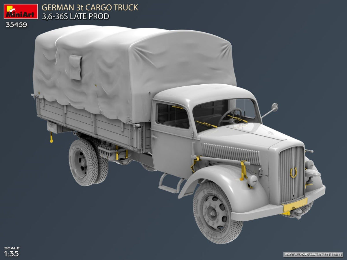 MiniArt 35459 German 3t Cargo Truck 3.5-36s Late Production 1/35 – zdjęcie 2