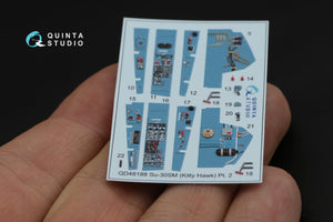 Quinta Studio QD48188 Su-30SM 3D-Printed colored Interior on decal paper (for KittyHawk kit) 1/48 – image 3