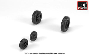 Armory Models AW48318 F-101 Voodoo wheels w/ optional nose wheels &amp;amp; weighted tyres 1/48 – zdjęcie 4