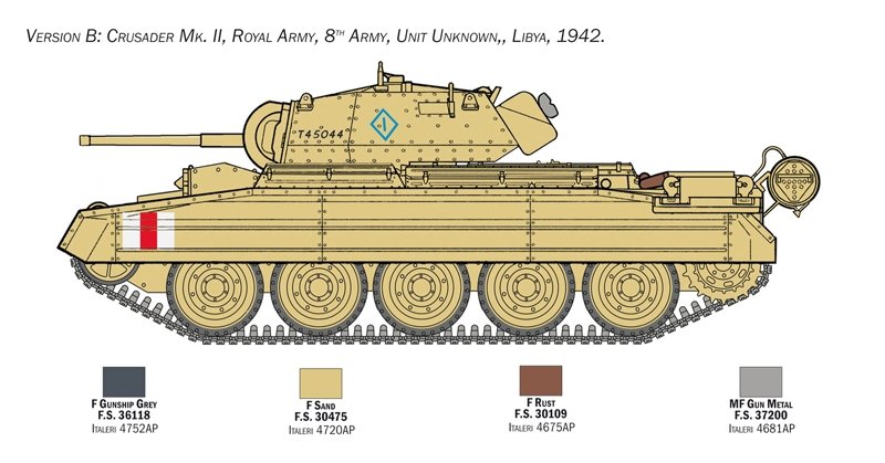 Italeri 6579 Crusader II w/ 8th Army Infantry 1/35 – zdjęcie 3