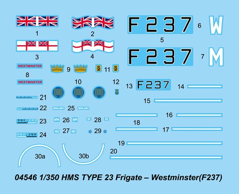 Trumpeter 04546 HMS TYPE 23 Frigate Westminster F237 1/350 – zdjęcie 4