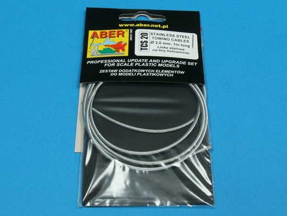Aber TCS20 Stainless Steel Towing Cables 2,0mm, 1m long – zdjęcie 4