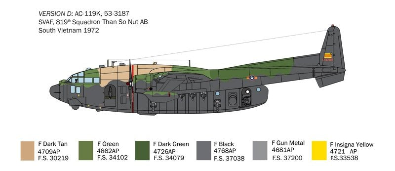 Italeri 1468 AC-119K Stinger 1/72 – zdjęcie 6