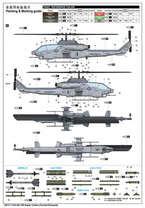 Trumpeter 05117 AH-1W Super Cobra (Turned Exhaust) 1/35