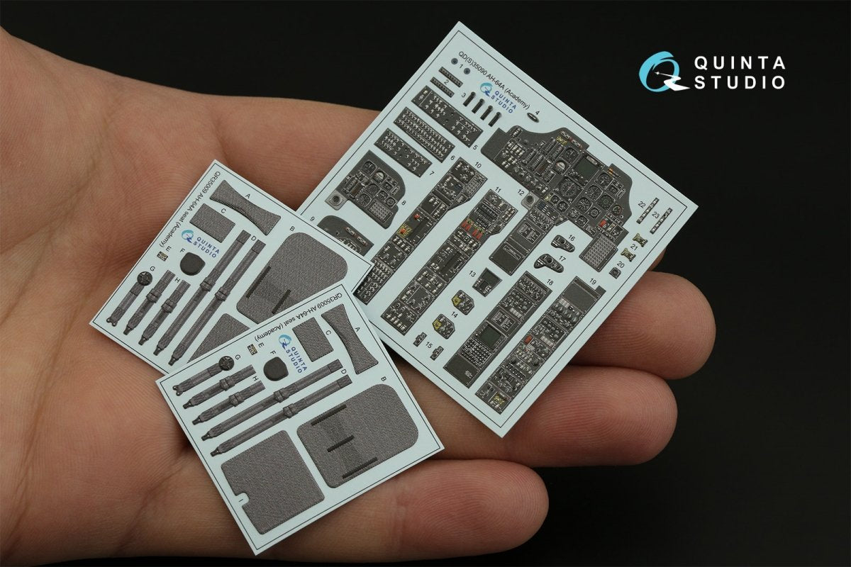 Quinta Studio QD35090 AH-64A 3D-Printed &amp;amp; coloured Interior on decal paper (Academy) 1/35 – zdjęcie 9