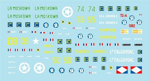Star Decals 72-A1082 French Sherman Mix. M4A1, M4A3 105mm, M4A3 76mm and M4A3E2 Jumbo 1/72 – image 2
