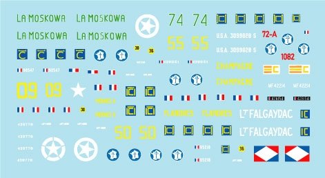 Star Decals 72-A1082 French Sherman Mix. M4A1, M4A3 105mm, M4A3 76mm and M4A3E2 Jumbo 1/72 – image 2