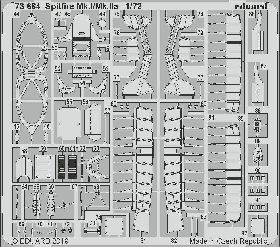 Eduard 73664 Spitfire Mk. I/Mk. IIa 1/72 AIRFIX – zdjęcie 2
