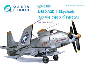 Quinta Studio QD48107 XA2D-1 3D-Printed &amp;amp; coloured Interior on decal paper (for Clear Prop kit) 1/48