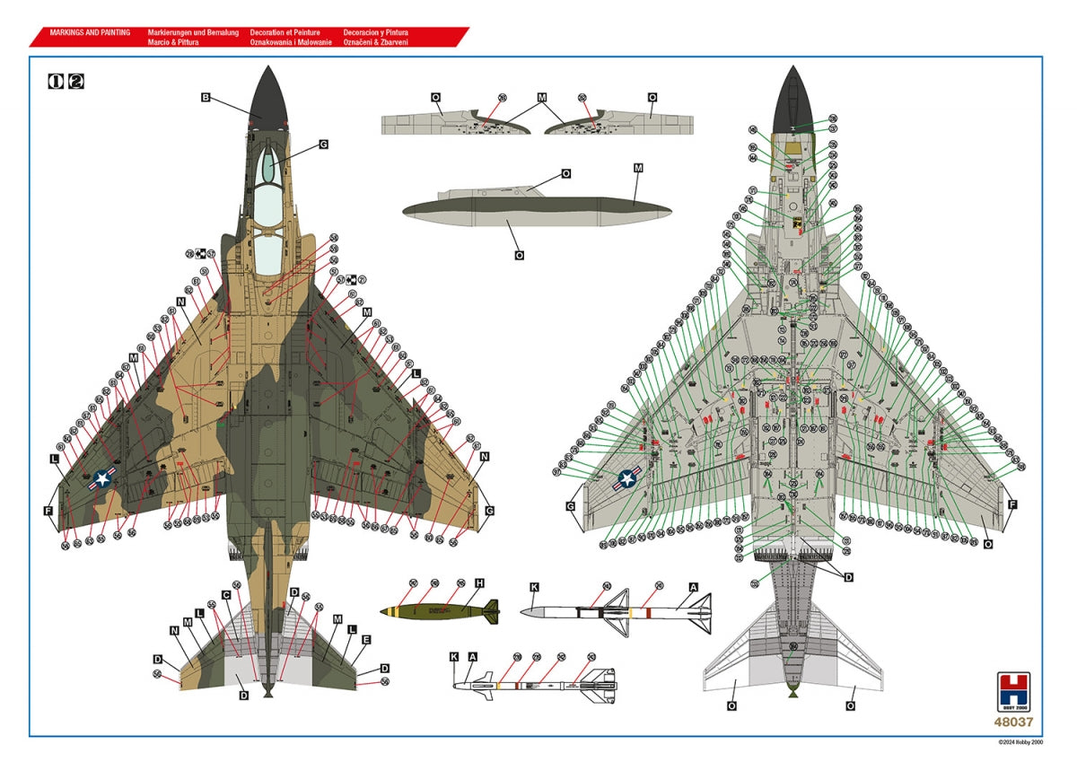 Hobby 2000 48037 Vietnam Aces vol.1 ( ACADEMY + CARTOGRAF + MASKI ) 1/48 – zdjęcie 4
