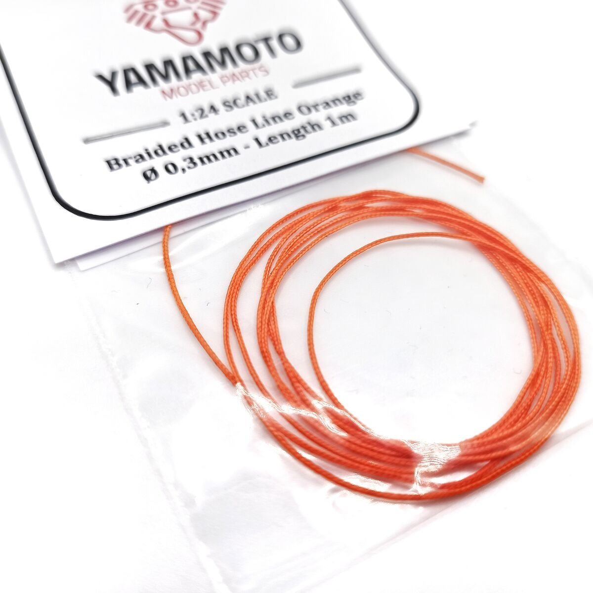 Yamamoto YMPTUN90 Braided Hose Line Orange 0.3mm 1m 1/24