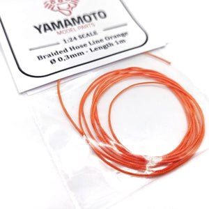 Yamamoto YMPTUN90 Braided Hose Line Orange 0.3mm 1m 1/24