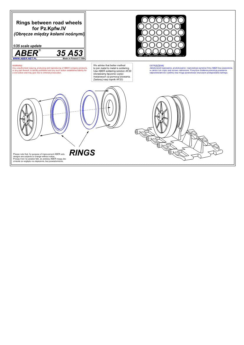 Aber 35A053 Rims between road wheels for Pz.IV (1/35) – image 4
