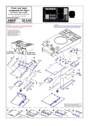 Aber 35A010 Przednie i tylnie błotniki do Tiger I 1/35 – zdjęcie 4