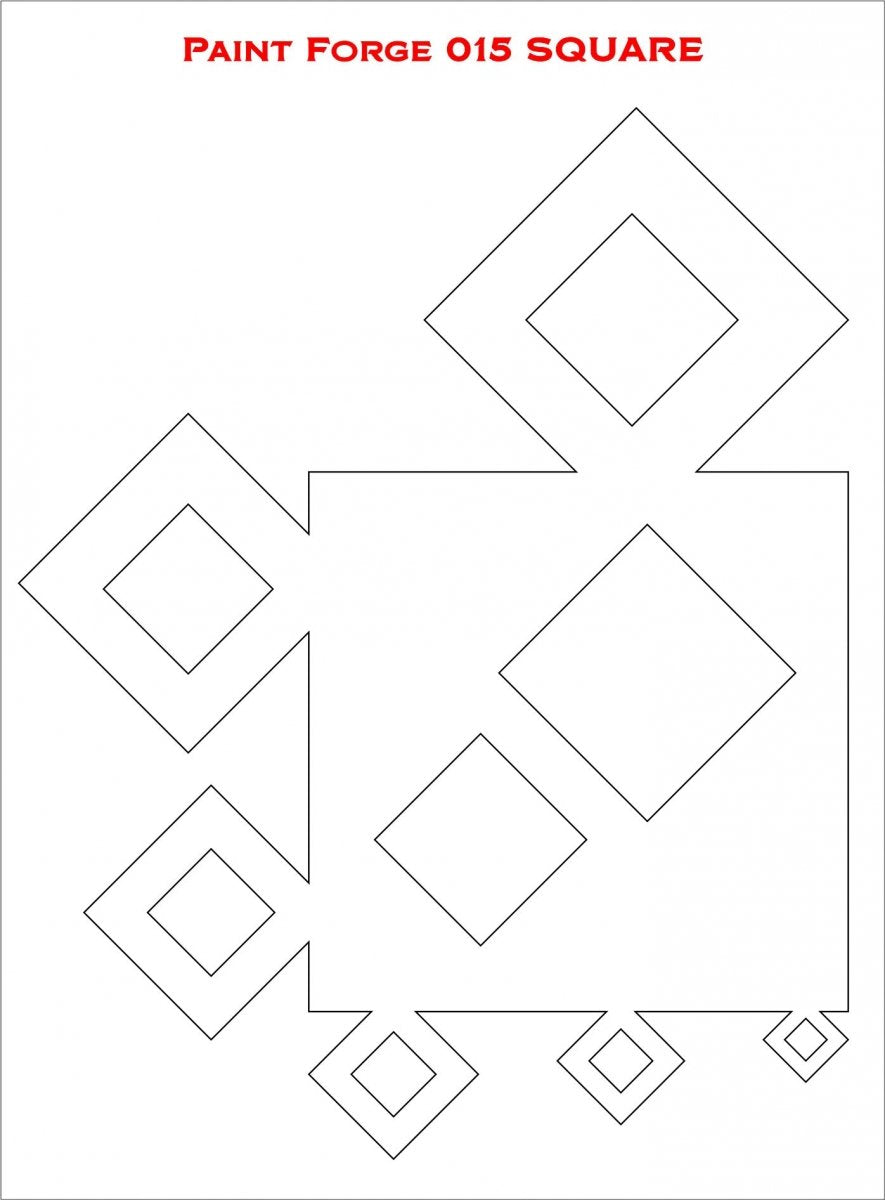 Paint Forge PFST015M STENCIL - SQUARE – zdjęcie 2