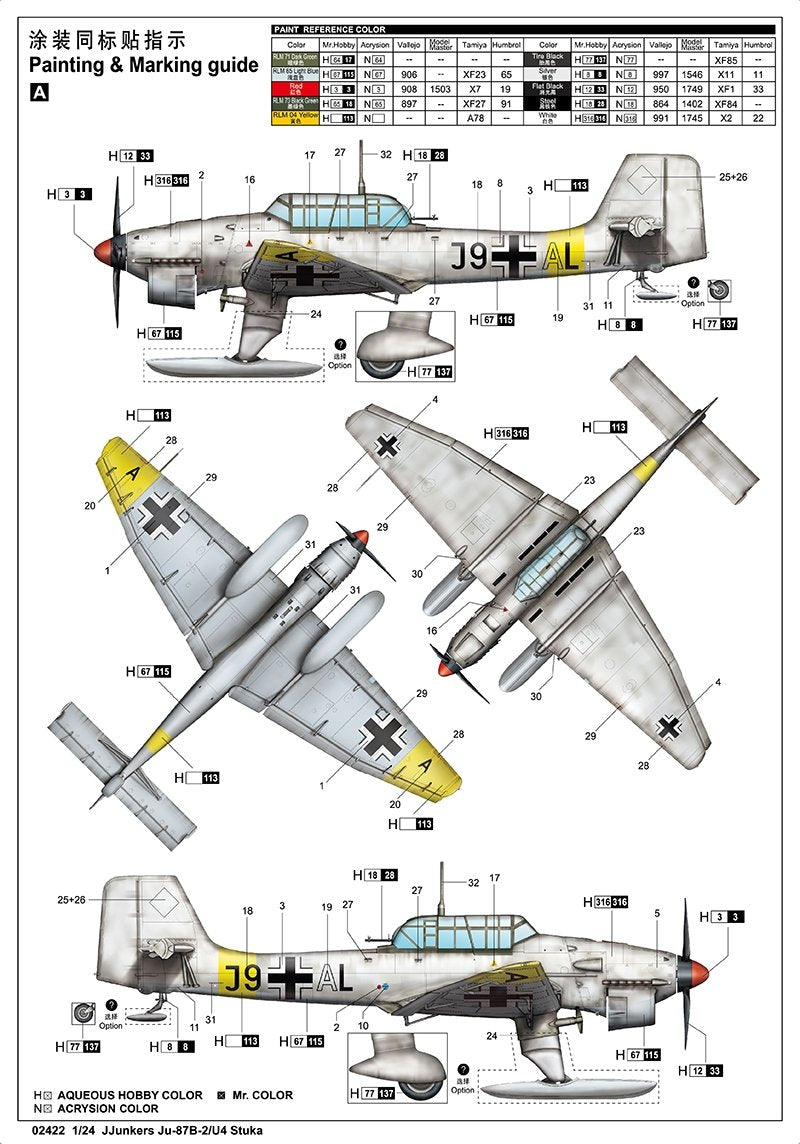 Trumpeter 02422 Junkers Ju-87B-2/U4 Stuka 1/24 – zdjęcie 2