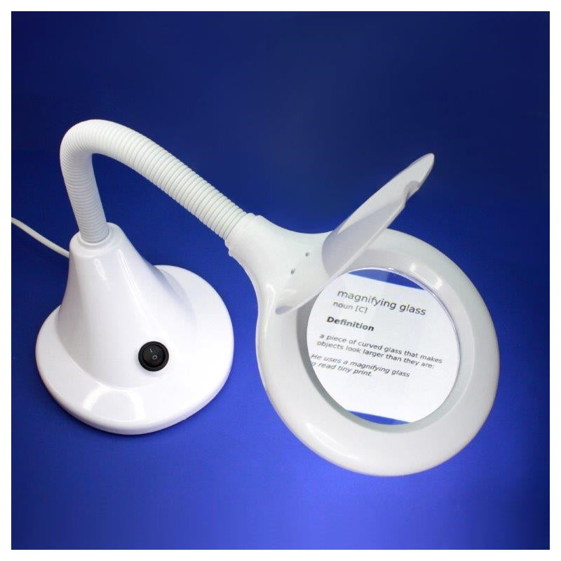 Lightcraft LC8082LED-EU LED Compact Flexi Magnifier Lamp (EU Plug) / Kompaktowa Giętka Lampka Powiększająca LED – zdjęcie 3