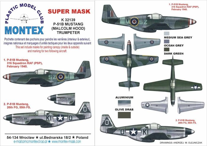 Montex K32139 P-51 Mustang III (RAF,USAAF) 1/32