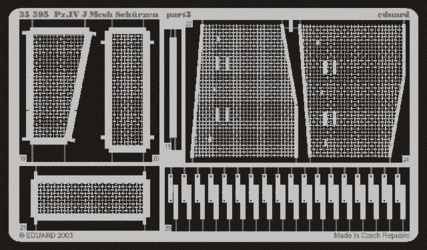 Eduard 35595 Schurzen mesh Pz. IV Ausf. J 1/35 Tamiya – zdjęcie 4