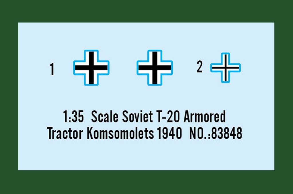 Hobby Boss 83848 Soviet T-20 Armored Tractor Komsomolets 1940 1/35 – image 2