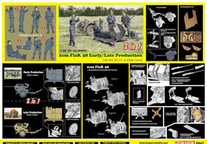 Dragon 6942 2cm FlaK 38 Early/Late Production mit Sd.Ah.51 and Crew (2in1) 1/35 – zdjęcie 2