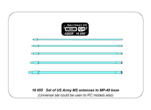 Aber 16055 Set of US Army MS antennas to MP-48 base 1/16 – zdjęcie 7
