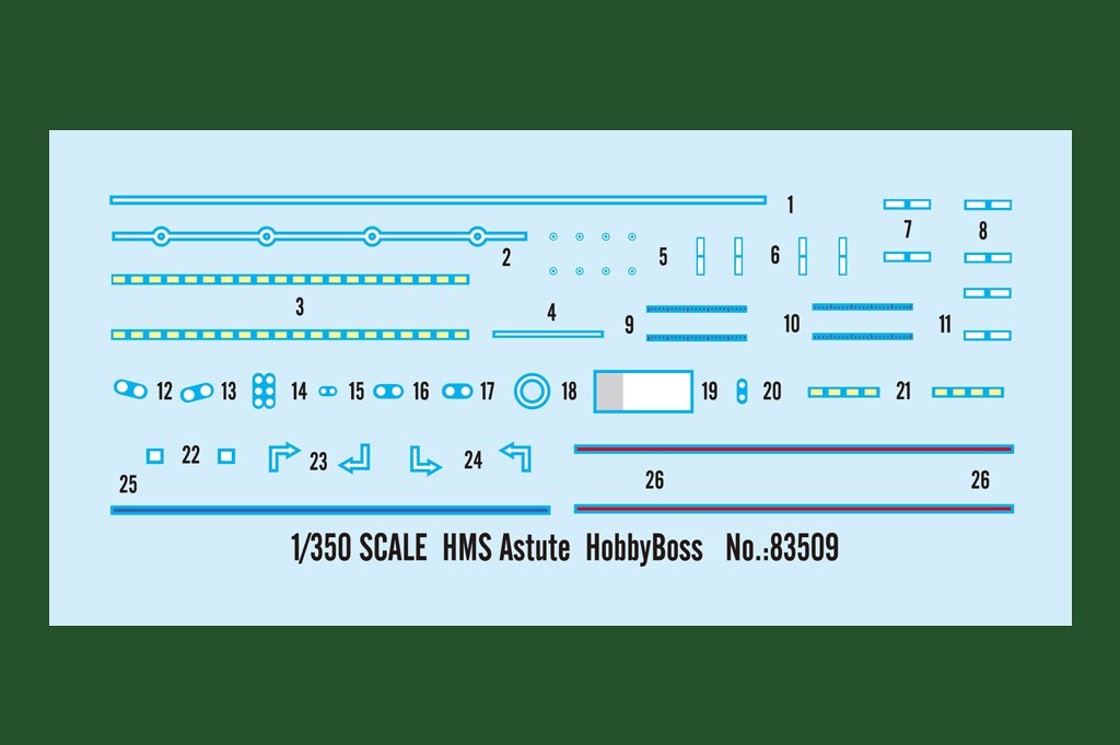 Hobby Boss 83509 HMS Astute class submarine 1/350 – image 3