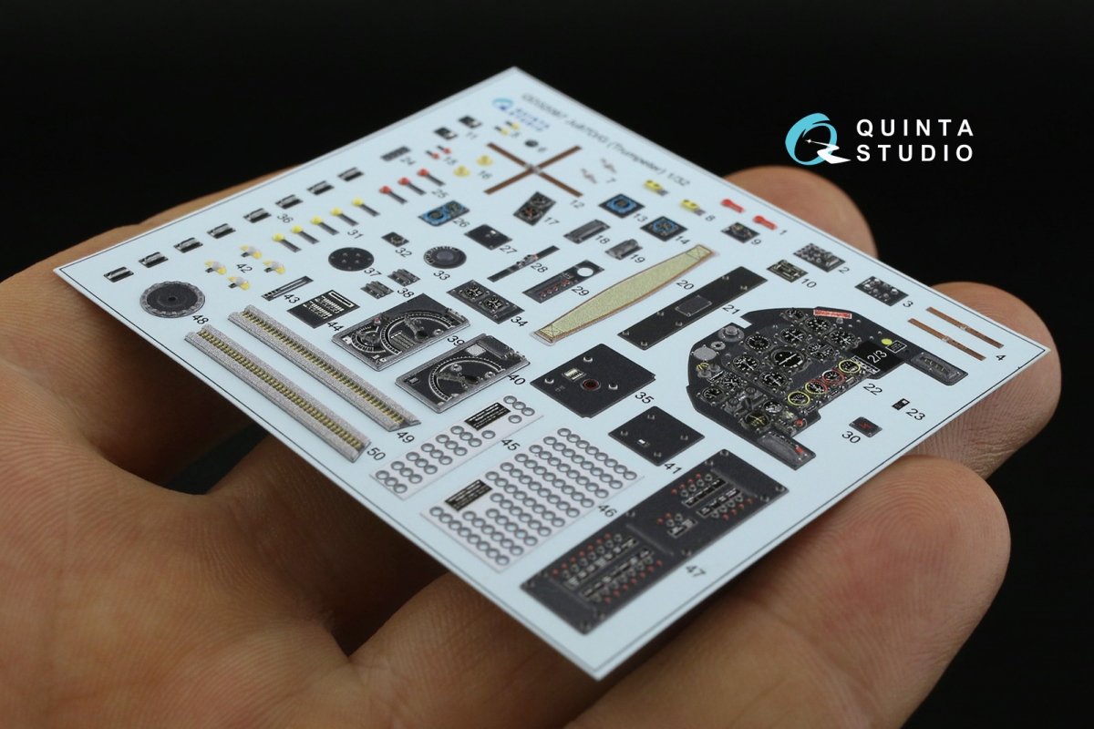 Quinta Studio QD32087 Ju87 D/G 3D-Printed &amp;amp; coloured Interior on decal paper (Trumpeter) 1/32 – zdjęcie 12